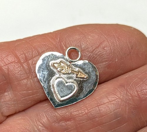 Judy Larson's Hearts and Flowers Charms - , Classic Wire Jewelry, Cutting, Cutting Tool, Cutters, Filing, Finishing, Butane Torch, Soldering, Solder, Design,  refine the edges with sanding pads.